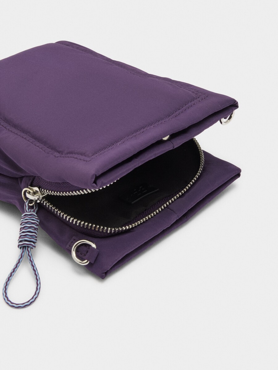 Bolso Bandolera De Nylon violeta