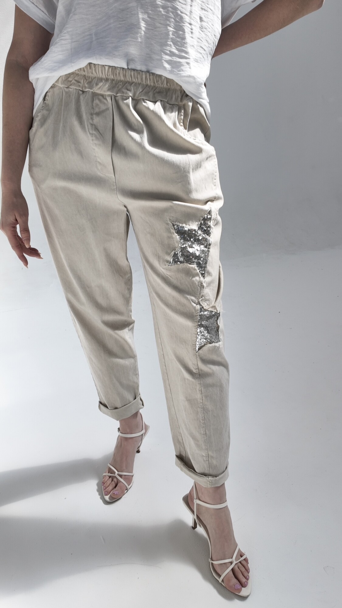 Pantalón Baggy Parma Beige