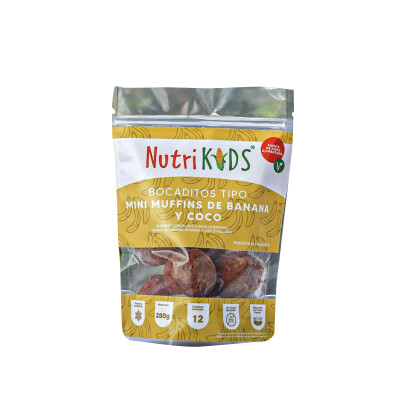 Mini muffins de banana y coco Nutrikids Mini muffins de banana y coco Nutrikids