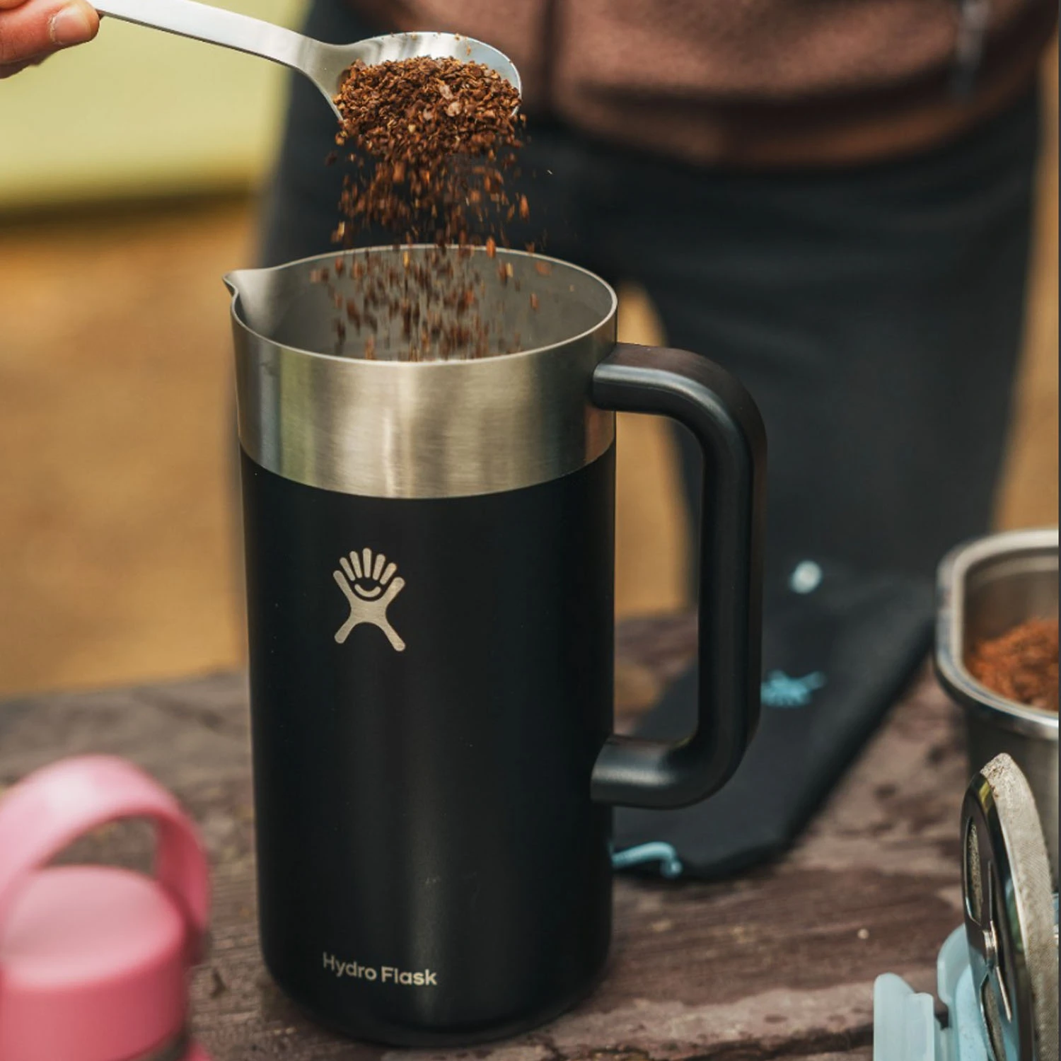 Cafetera French Press térmica Hydro Flask negro