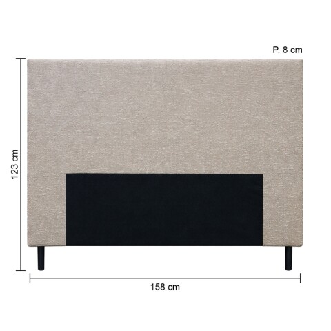 Respaldo de Cama para Dormitorio Premium 2 Plazas / Queen en Tela Chenille Rústico Beige Respaldo de Cama para Dormitorio Premium 2 Plazas / Queen en Tela Chenille Rústico Beige