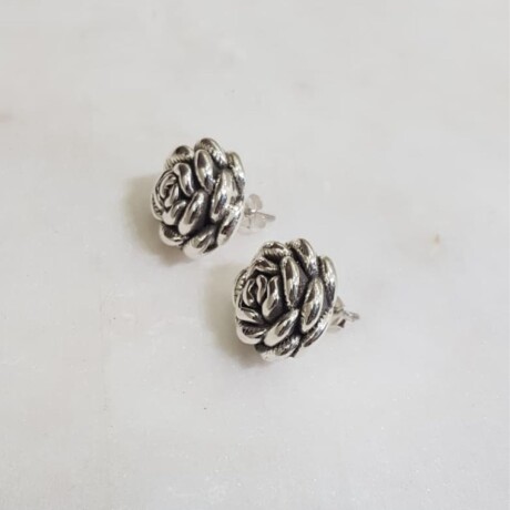 Caravanas Rose Labradas - Plata 925 Caravanas Rose Labradas - Plata 925