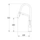 GRIFERIA DE MESADA COCINA MONOCOMANDO OSMOSIS 3 VIAS NEGRO MATE NEGRO