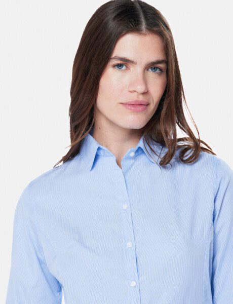 CAMISA ENTALLADA Azul