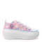 Championes Infantiles Disney Canvas STITCH Plataforma Rosado - Celeste - Blanco