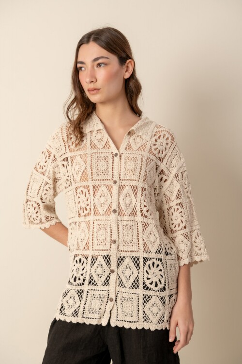 Camisa crochet Numa Camisa crochet Numa