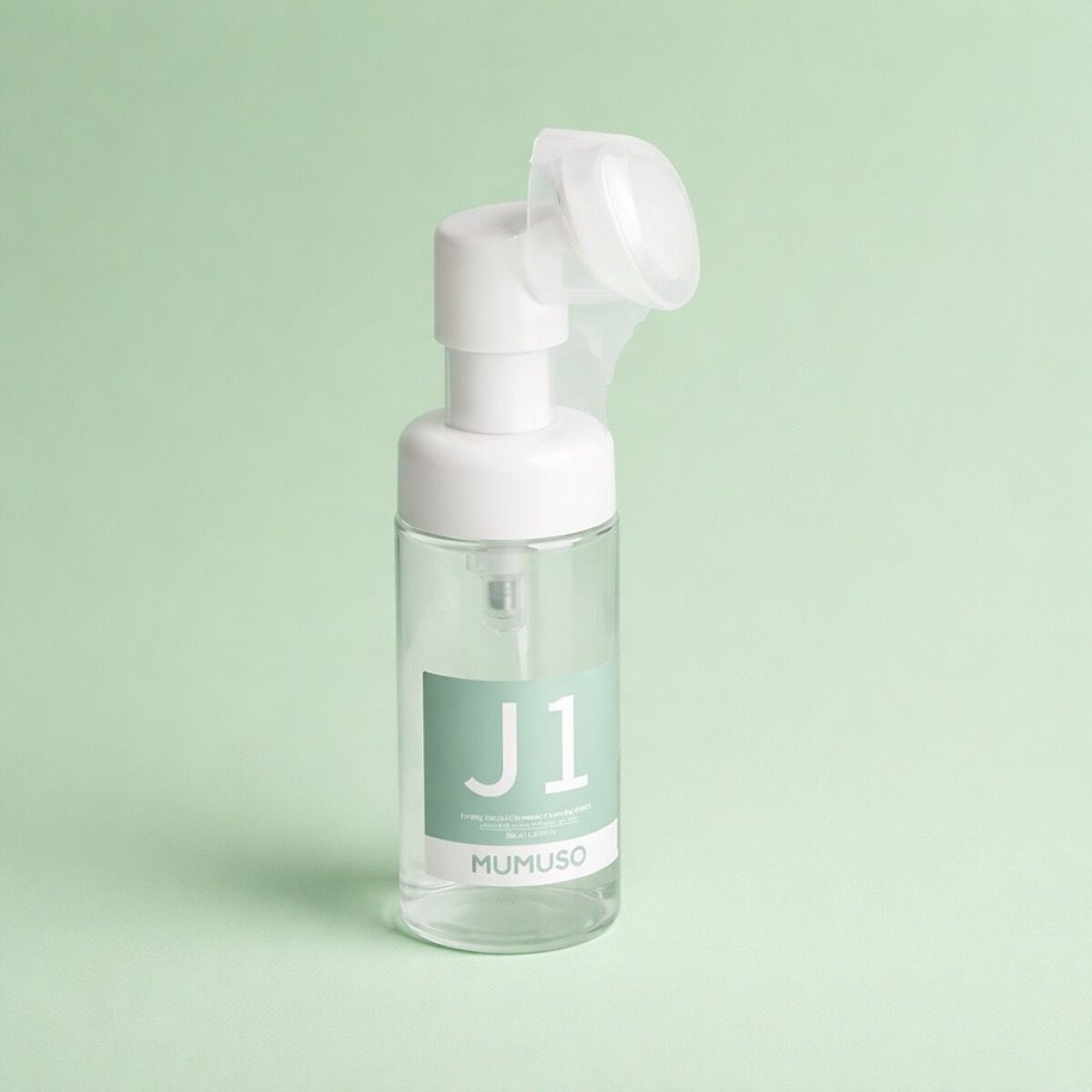 BOTELLA ESPUMA LIMPIADORA FACIAL VACÍA CON CEPILLO DE SILICONA-50 ML 