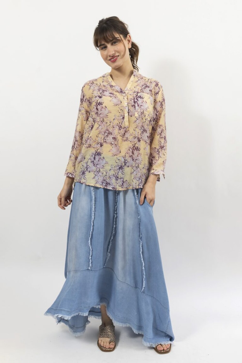 BLUSA RAYON ALBAIDA AMARILLO