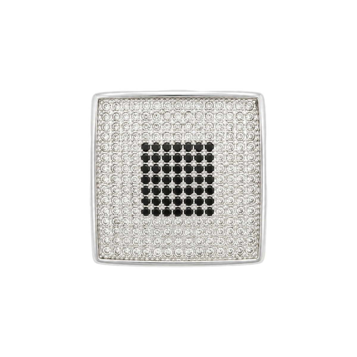 Anillo Cuadrado - Plata 925 - Zirconias y Zirc. Negras AN4771 - conpiedra 