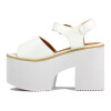 Sandalias Mujer Darkness Plataforma Blanco