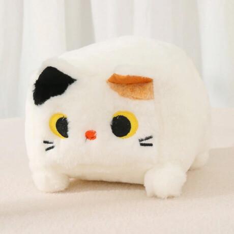 Peluche De Gatito Cuadrado Blanco