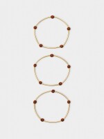 Set De Pulseras Segmentadas marron