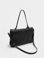 Bolso De Mano Con Solapa Y Bandolera negro