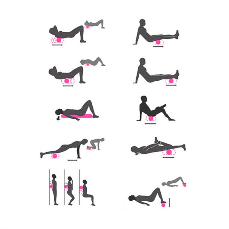 Rolo Rodillo 33 cm Para Pilates Yoga Varios Colores Negro