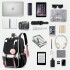 Mochila Impermeable Kawaii Estilo Coreano Notebook Usb Variante Color Negro