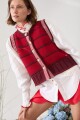 CHALECO SWEET Rojo Y Uva