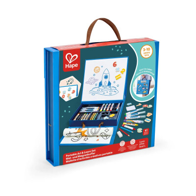 Set arte y aprendizaje portátil Hape Set arte y aprendizaje portátil Hape