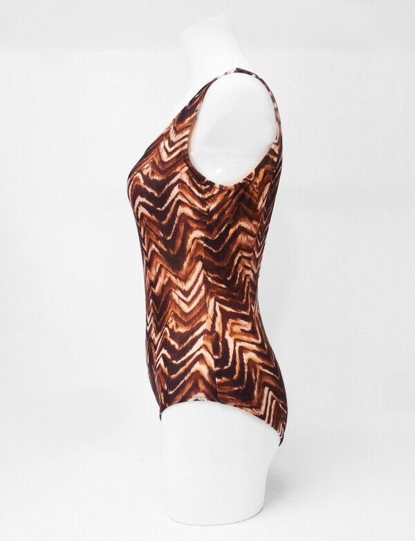 Malla Escote Cuadrad MULTI/MARRON