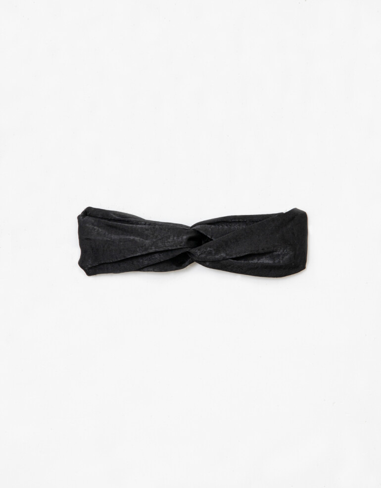 Vinchas Textiles Lisas Vincha De Satén - Negro