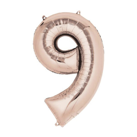 Globo Nº 9 Oro Rosa 75 cm Sc