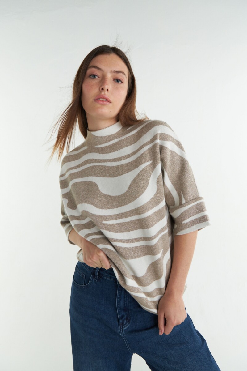 Sweater Andes - Beige/Blanco 