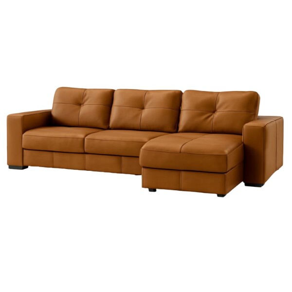 SOFA DOMINI 3 CUERPOS + CHAISE - TAPIZADO EN CUERO VACUNO COLOR MARRON SOFA DOMINI 3 CUERPOS + CHAISE - TAPIZADO EN CUERO VACUNO COLOR MARRON