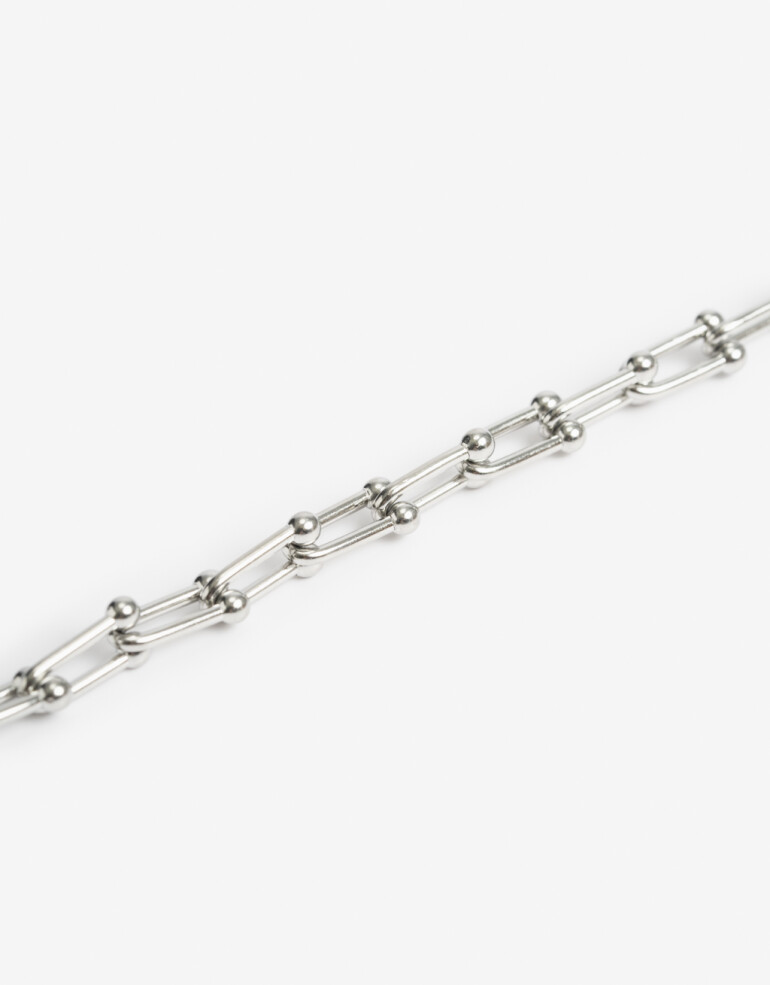Collares Cortos Metal Collar Corto De Acero - Plateado