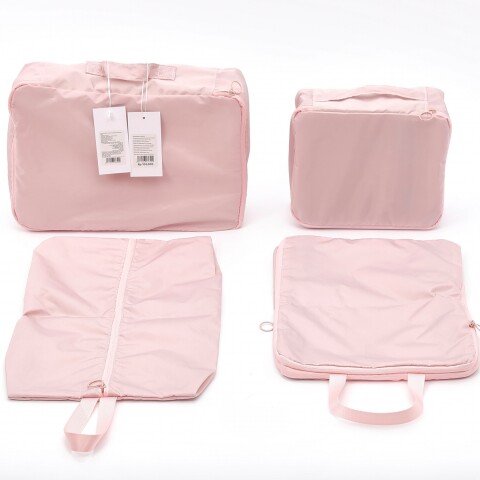 JUEGO DE 4 BOLSAS DE VIAJE (ROSA) JUEGO DE 4 BOLSAS DE VIAJE (ROSA)