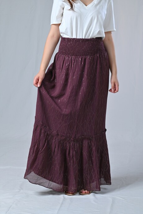 Falda Julieta Bordeaux