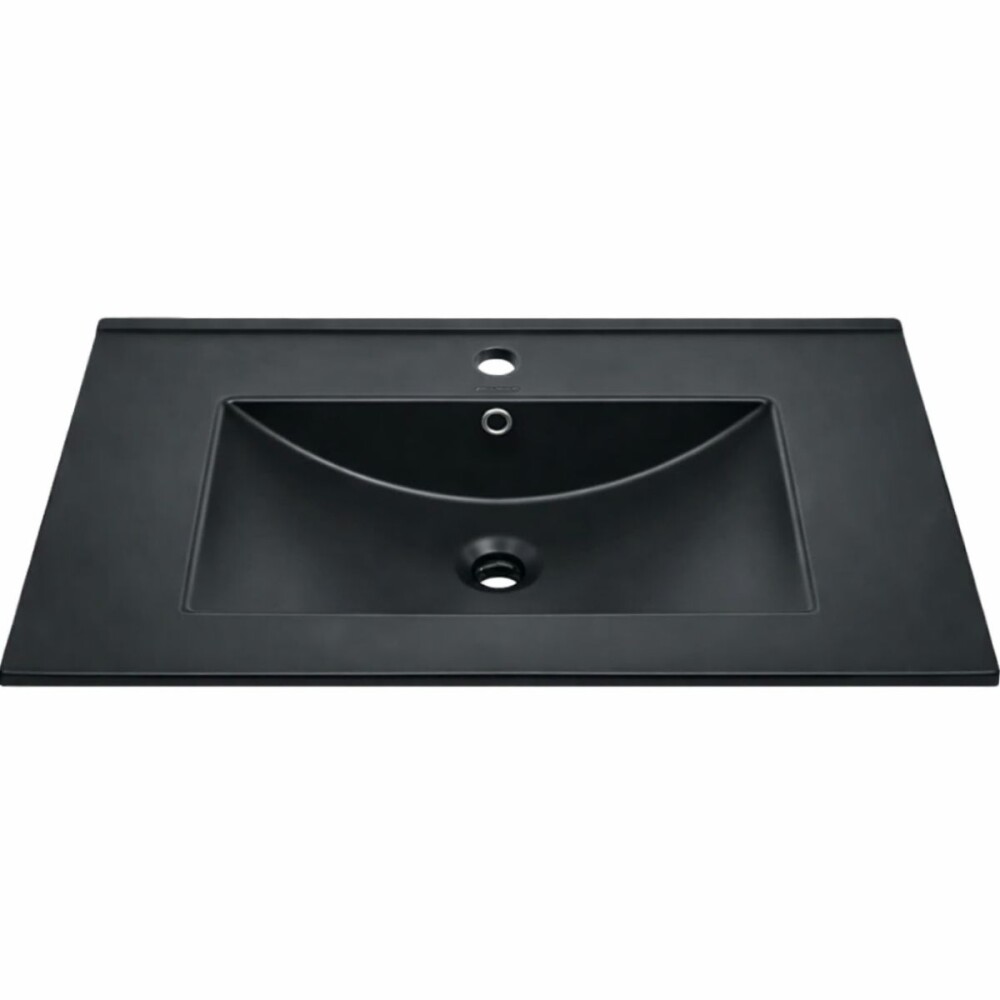 Bacha de sobreponer rectangular 80x46 cm c/mesa negro mate Dmc Bacha De Sobreponer Rectangular 80x46 Cm C/mesa Negro Mate Dmc