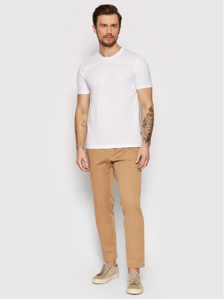 Hugo Boss -Remera de algodón slim fit, Tessler-150 Blanco