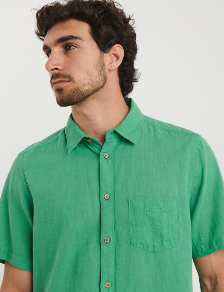 012265 CAMISA HARRINGTON LABEL Verde Medio