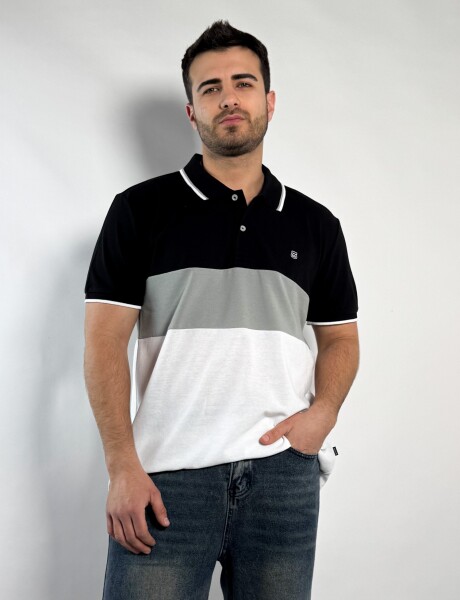 Remera polo fantasía de hombre Costa Negro