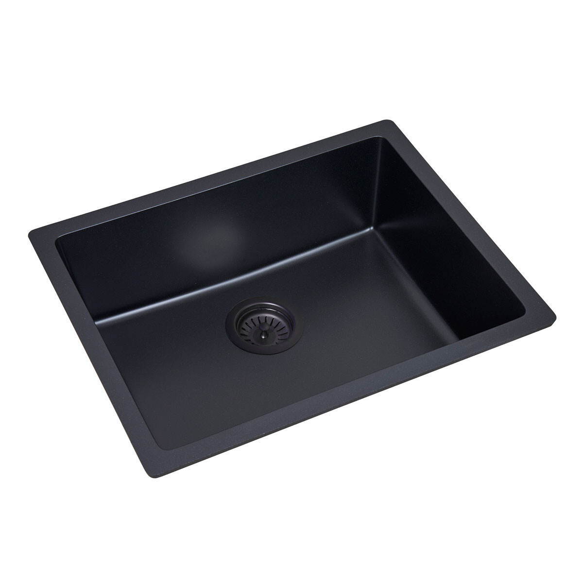 Piletas De Cocina Pileta Rectangular 60X48X20 Negro Mate 