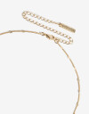 Cadena Corta con Dije Strass Collar Con Dije Cubic - Dorado