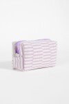 Estuche franjas tejido lila