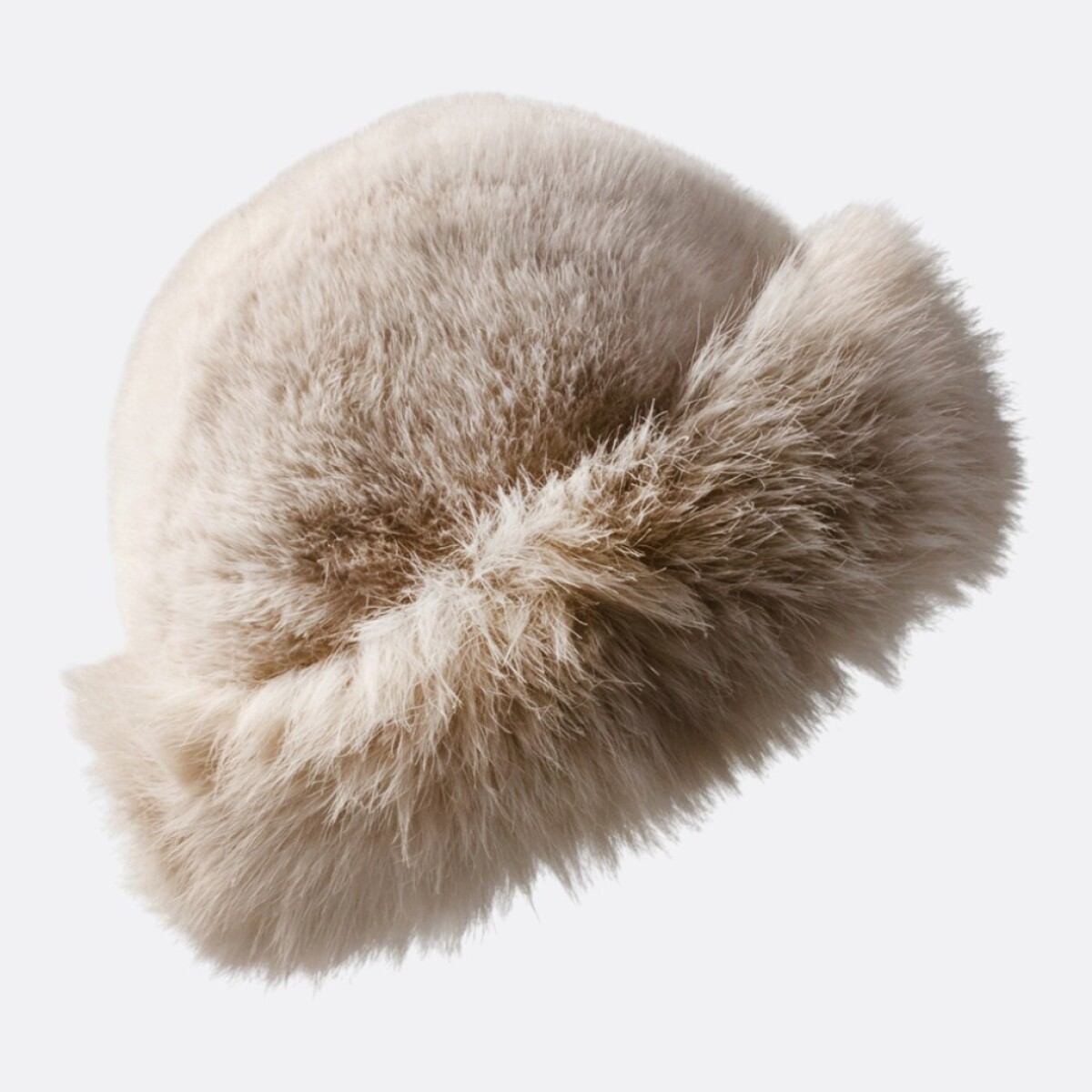 Gorro de Piel Sintética Estilo Cosaco Infantil - Beige 