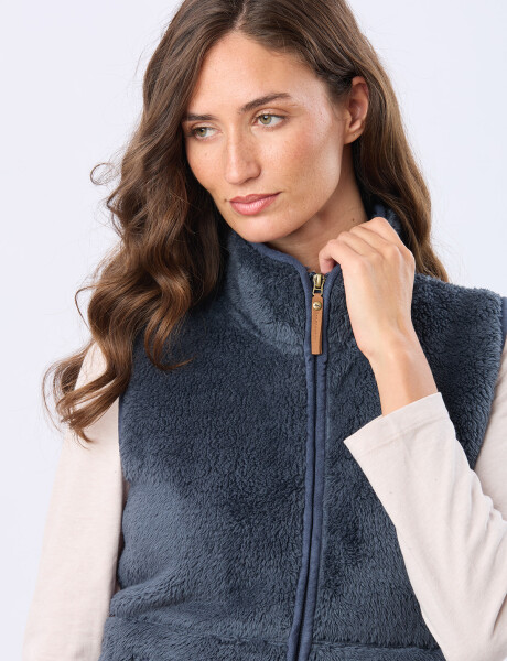 CHALECO SHERPA SUAVE Azul