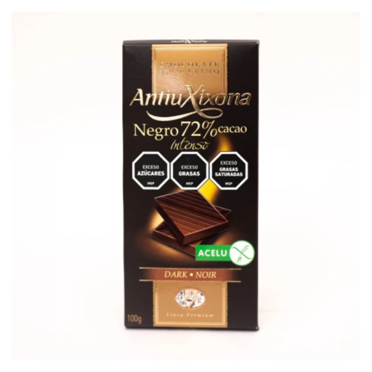 Chocolate Antiuxixona Negro 72% 90g 