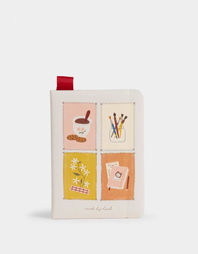 Anotadores Cuadernos y Memos Cuaderno A6 De Pu Estampado - Blanco Crudo