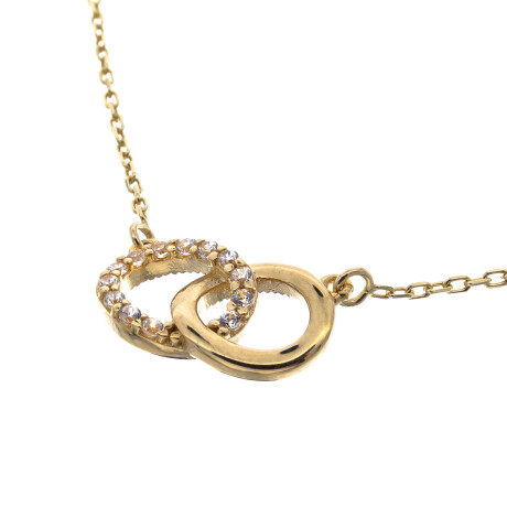 Conjunto de colgante y cadena de oro 9 ktes con circonias. Conjunto de colgante y cadena de oro 9 ktes con circonias.
