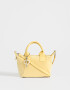 City Clasico Cartera City Con Charm De Perlas - Amarillo Claro