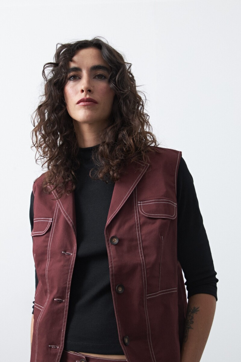 CHALECO BERTA - Bordó 