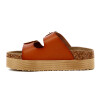Darkness Sandalia Casual Dama C/dos Tiras C/hebilla Plataforma / Camel Camel