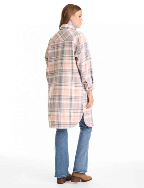 Sobrecamisa Larga Cuadros MULTI/GRIS