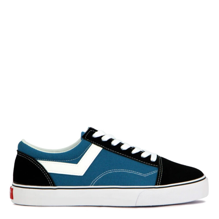 Championes de Hombre PONY Old School Canvas Low Azul - Negro