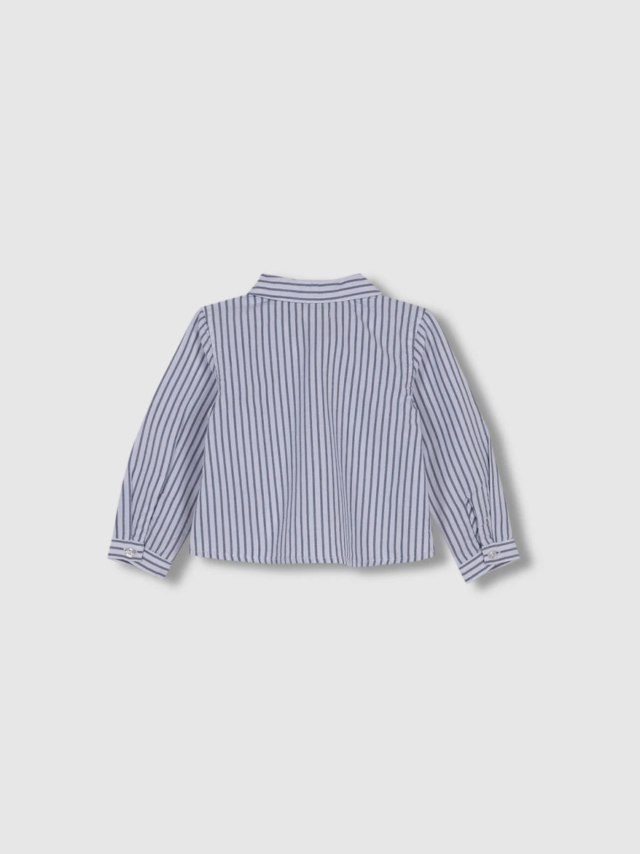 Camisa Oxford Rayas Petroleo Claro