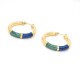 Aros En Oro 18K Con Esmalte En 2 Colores Aros En Oro 18K Con Esmalte En 2 Colores