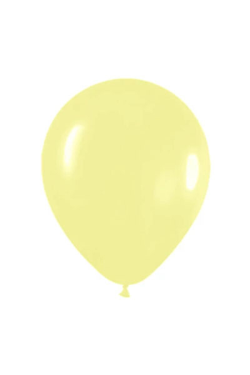 Globo 12"""" pastel amarillo x10. 