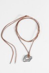 Collar cord dije irregular acero plateado